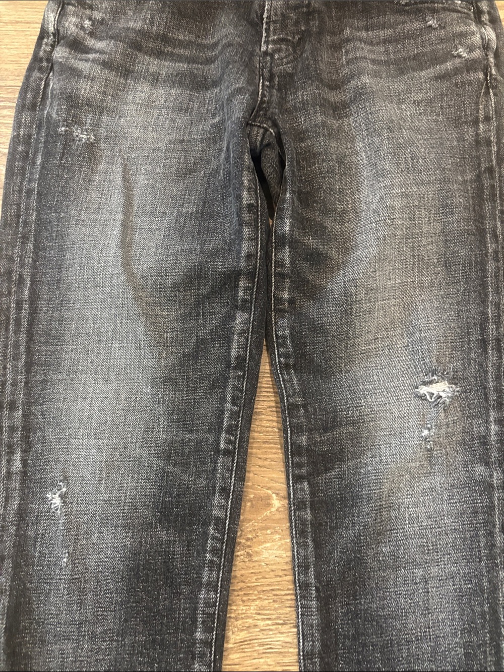 Moussy Vintage Glendele Skinny Distressed Raw Hem Jeans Black Womens Size 28 est - Picture 5 of 15